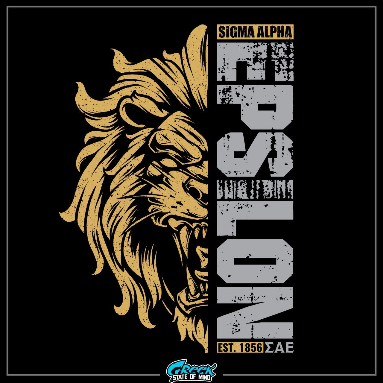 Sigma Alpha Epsilon Graphic Crewneck Sweatshirt | Lion Hearted | Sigma Alpha Epsilon Clothing and Merchandise design 