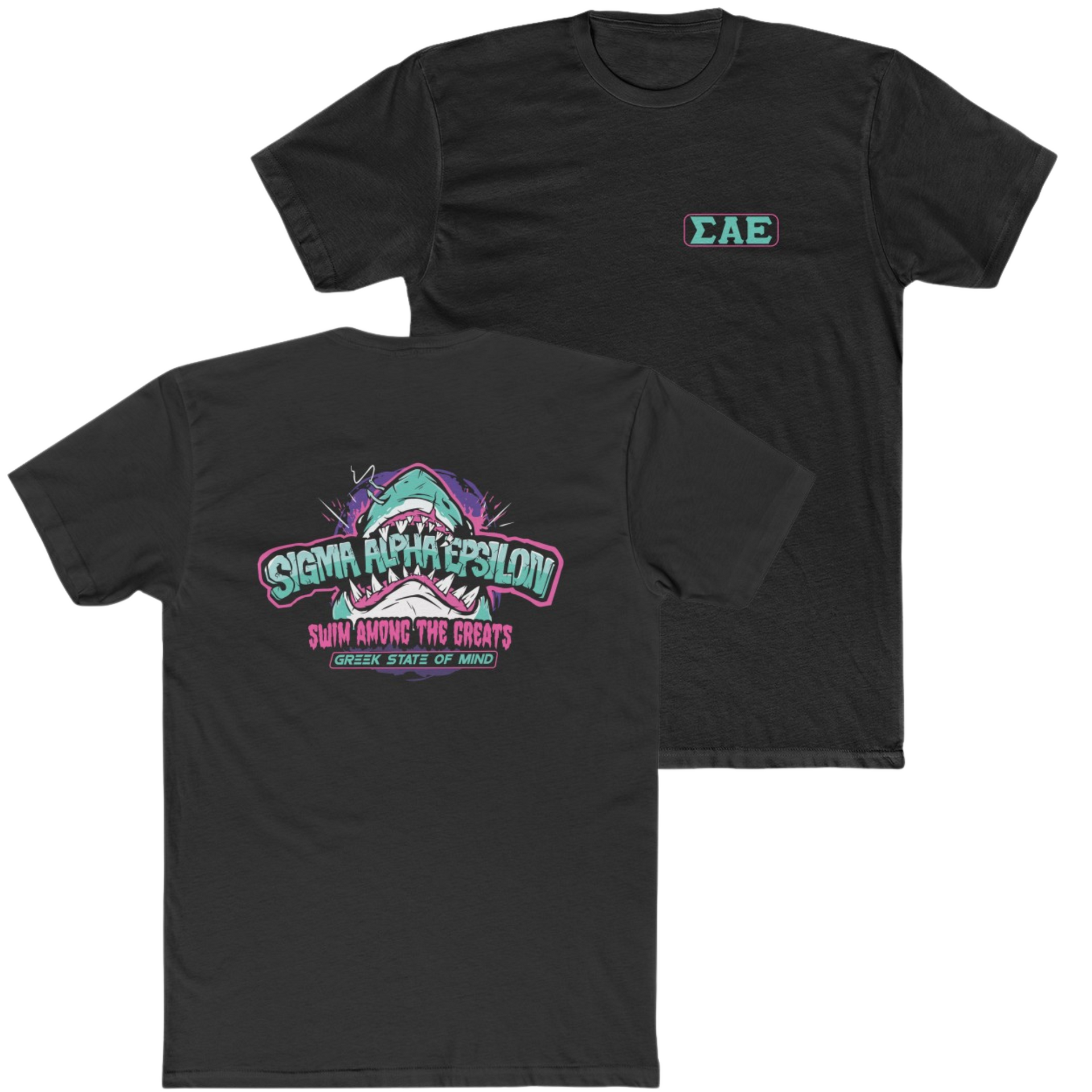 Black Sigma Alpha Epsilon Graphic T-Shirt | The Deep End | Sigma Alpha Epsilon Clothing and Merchandise 
