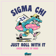 Sigma Chi Graphic Hoodie | Alligator Skater | Sigma Chi Fraternity Apparel design 