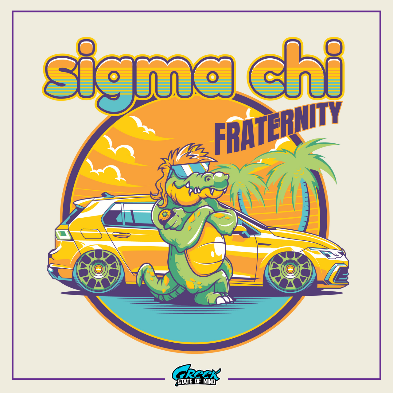 Sigma Chi Graphic Crewneck Sweatshirt | Cool Croc | Sigma Chi Fraternity Apparel design 