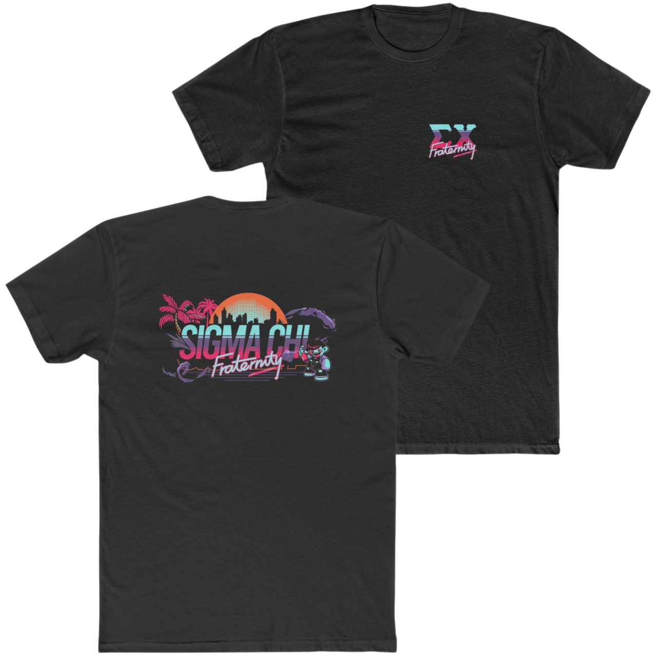 Black Sigma Chi Graphic T-Shirt | Jump Street | Sigma Chi Fraternity Apparel