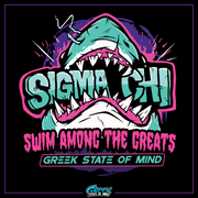 Sigma Chi Graphic Long Sleeve | The Deep End | Sigma Chi Fraternity Merch House design 