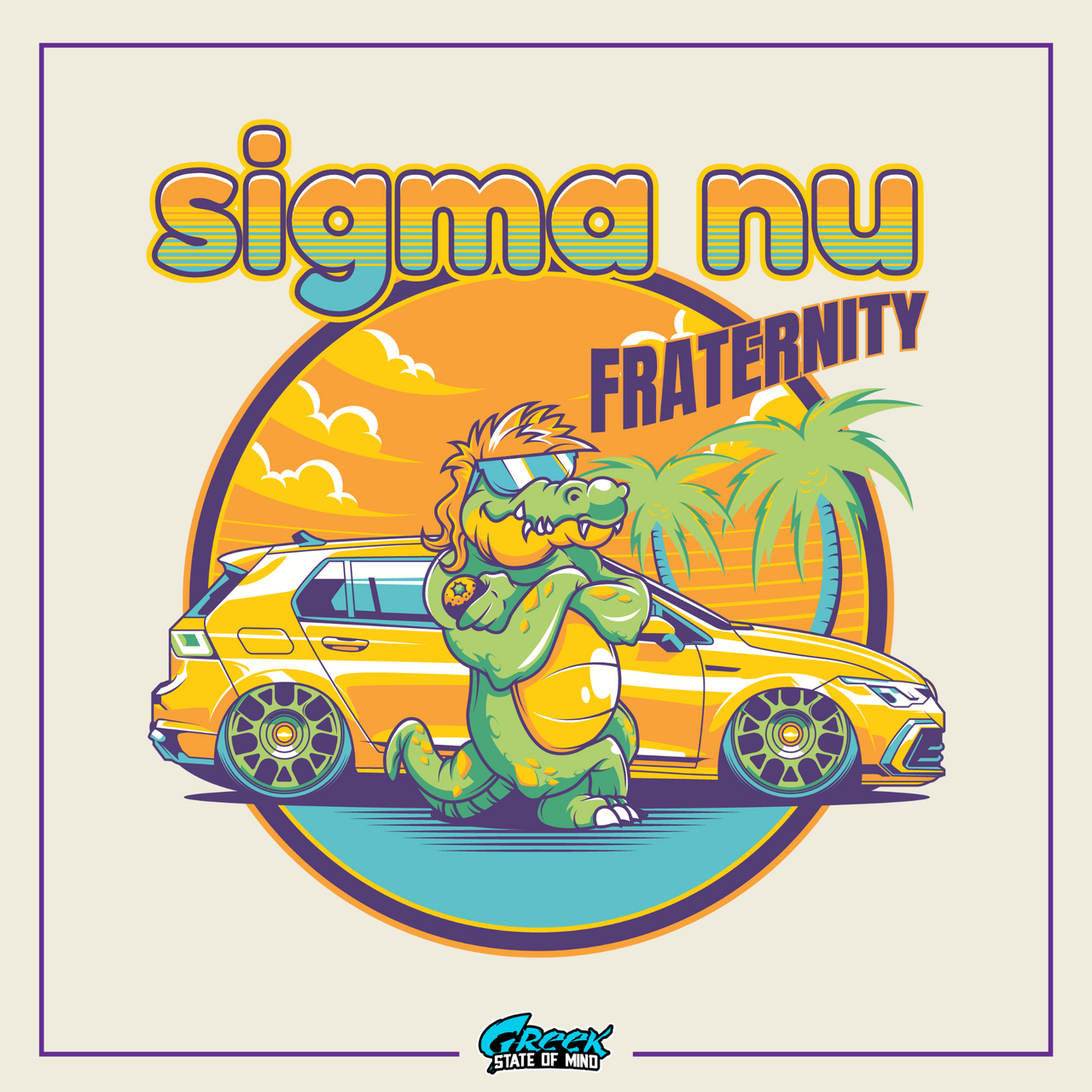 Sigma Nu Graphic Long Sleeve | Cool Croc | Sigma Nu Clothing, Apparel and Merchandise design