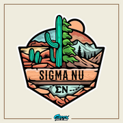 Sigma Nu Graphic Long Sleeve T-Shirt | Desert Mountains | Sigma Nu Clothing, Apparel and Merchandise design