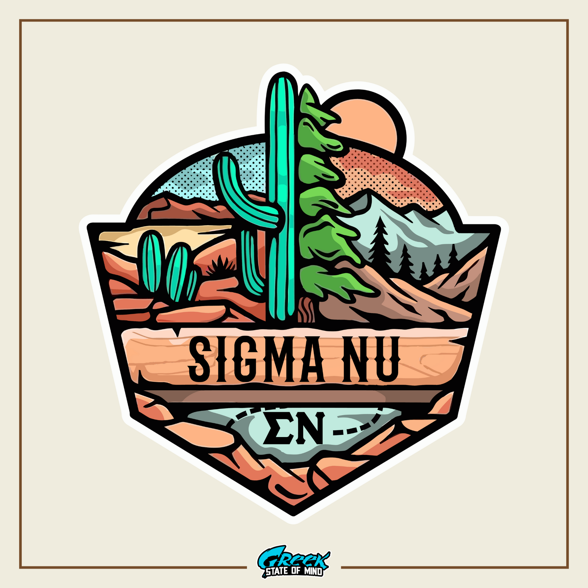 Sigma Nu Graphic Hoodie | Desert Mountains | Sigma Nu Clothing, Apparel and Merchandise design
