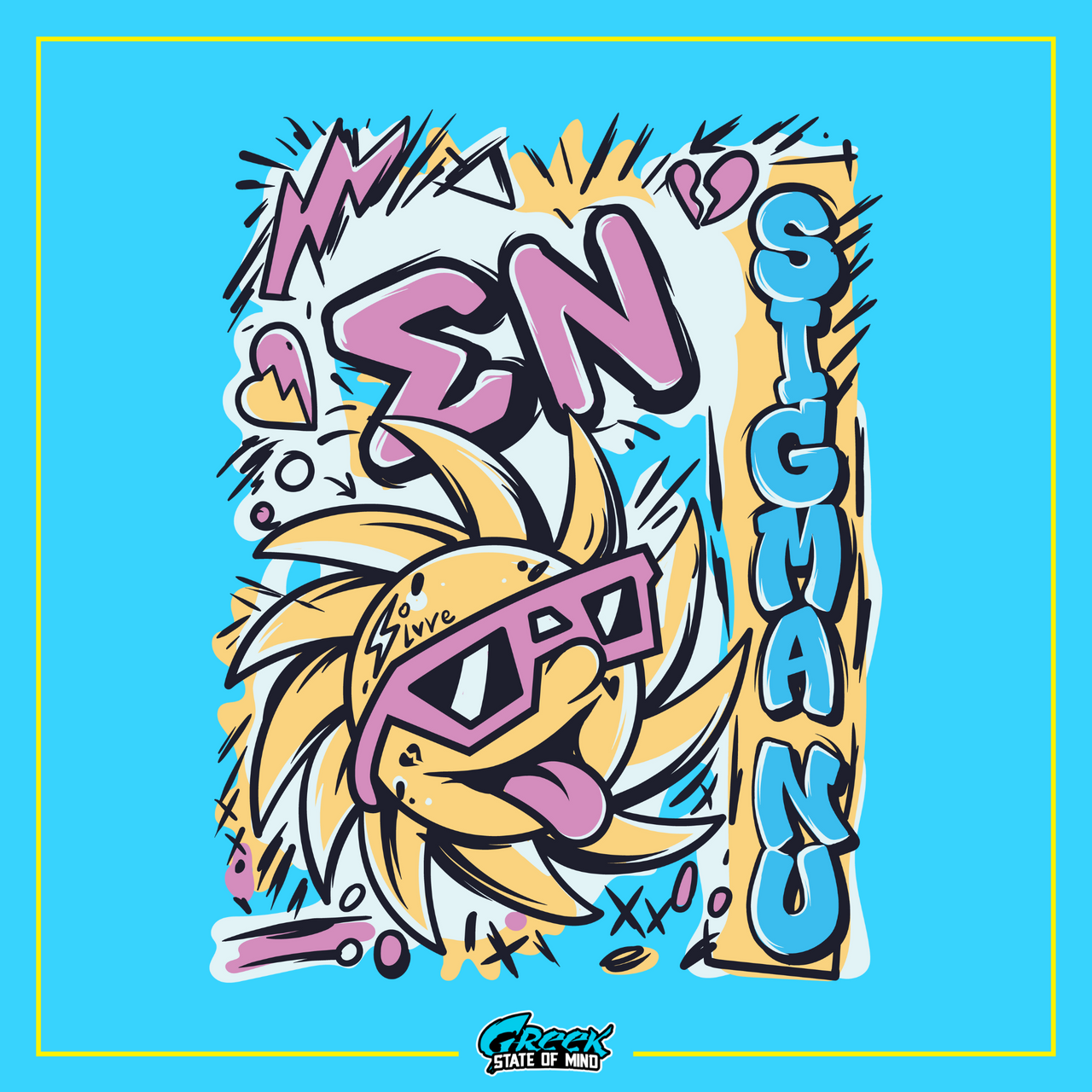 Sigma Nu Graphic Long Sleeve | Fun in the Sun | Sigma Nu Clothing, Apparel and Merchandise design