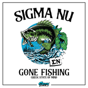 Sigma Nu Graphic T-Shirt | Gone Fishing | Sigma Nu Clothing, Apparel and Merchandise  design 