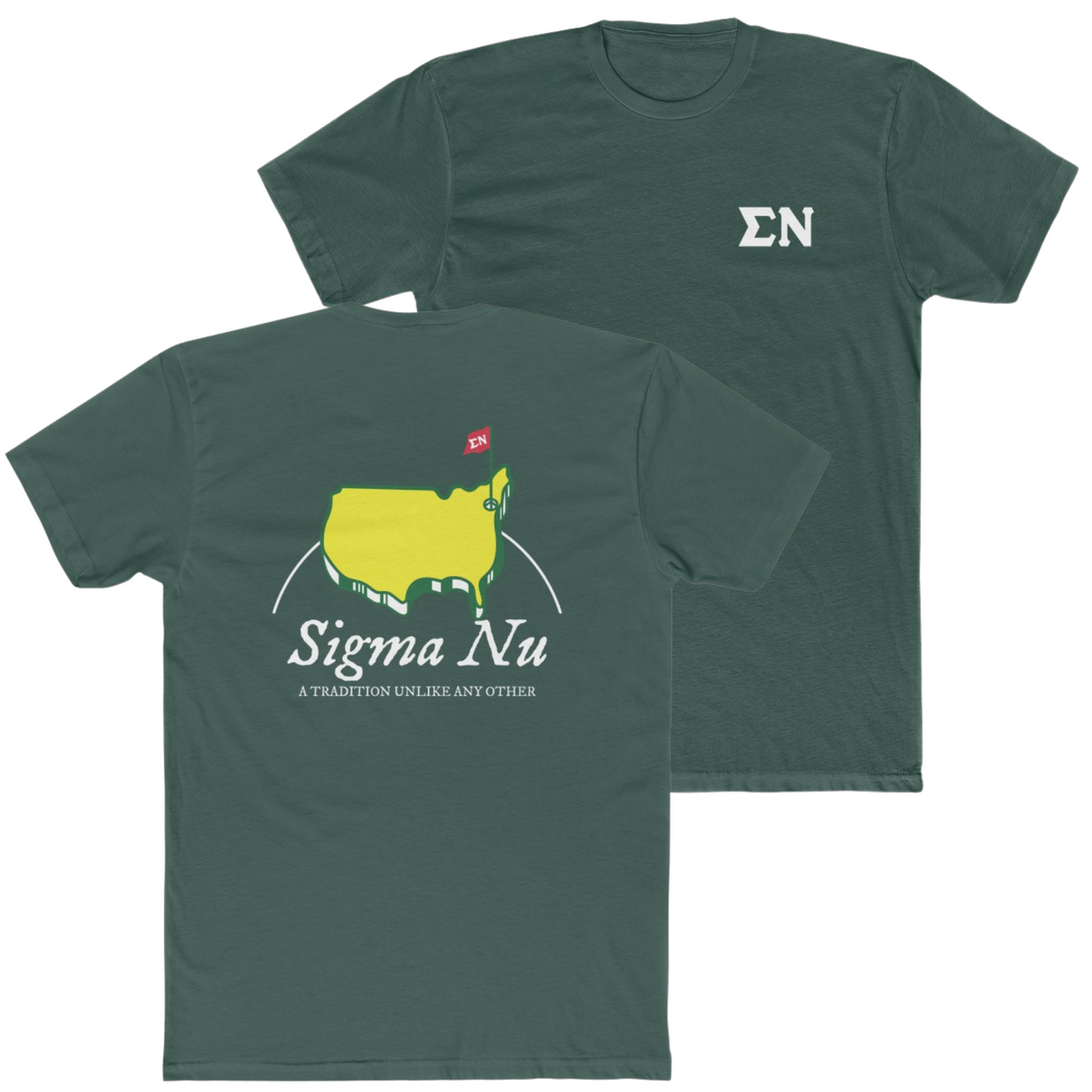 green Sigma Nu Graphic T-Shirt | The Masters | Sigma Nu Clothing, Apparel and Merchandise