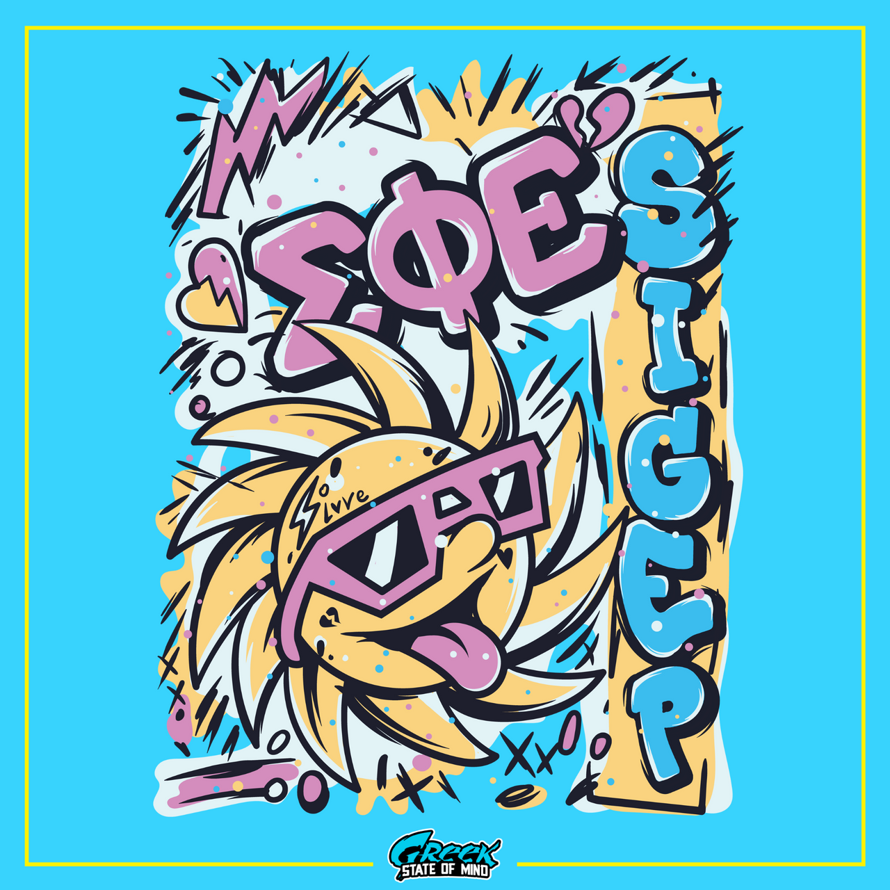 Sigma Phi Epsilon Graphic Long Sleeve | Fun in the Sun | SigEp Clothing - Campus Apparel design