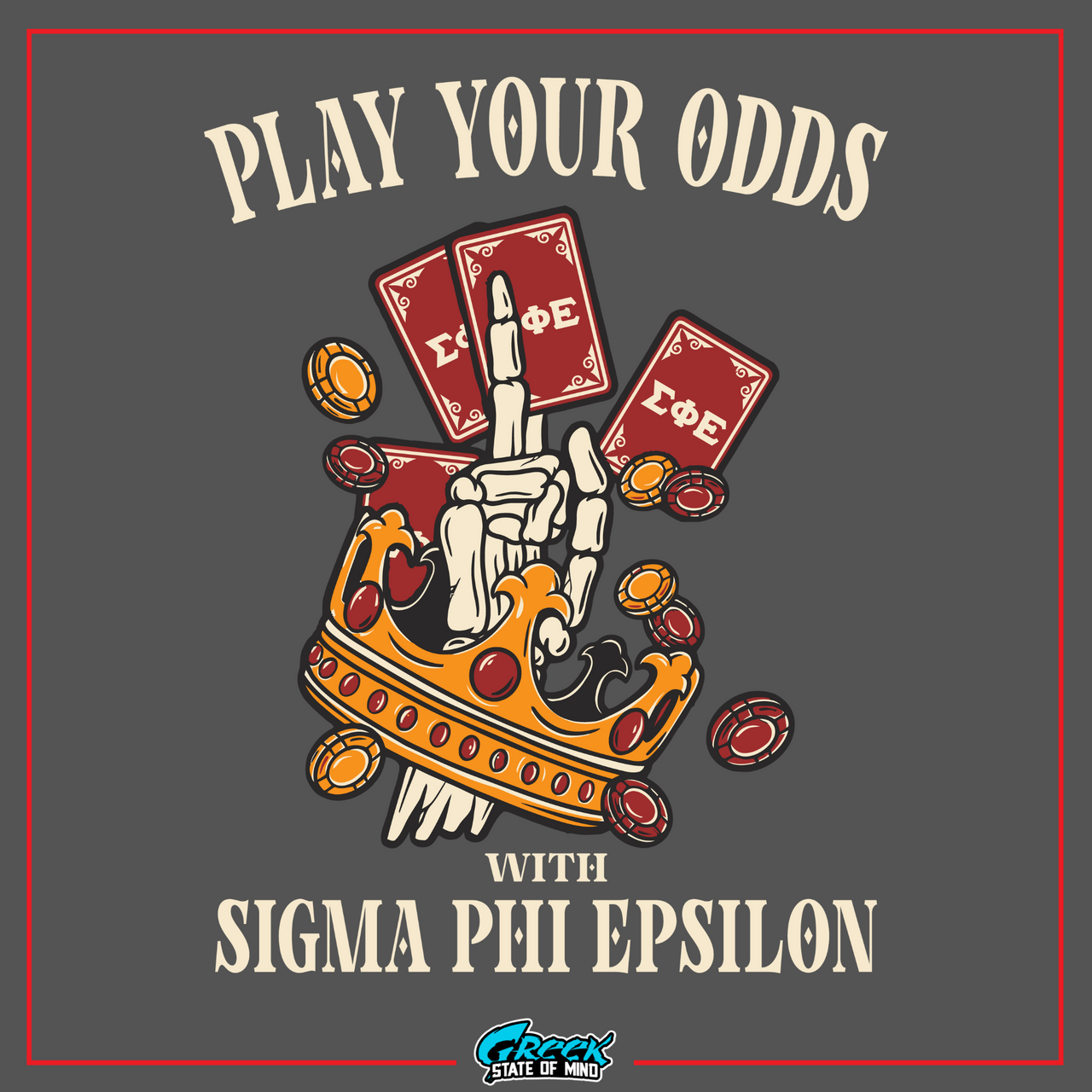 Sigma Phi Epsilon Graphic Hoodie | Play Your Odds | SigEp Clothing - Campus Apparel design
