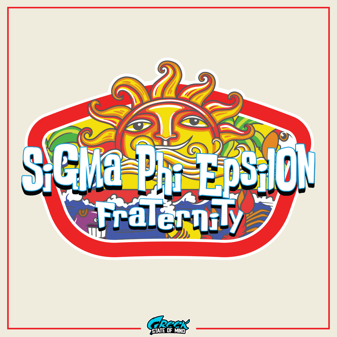 Sigma Phi Epsilon Graphic T-Shirt | Summer Sol | SigEp Fraternity Clothes and Merchandise design 