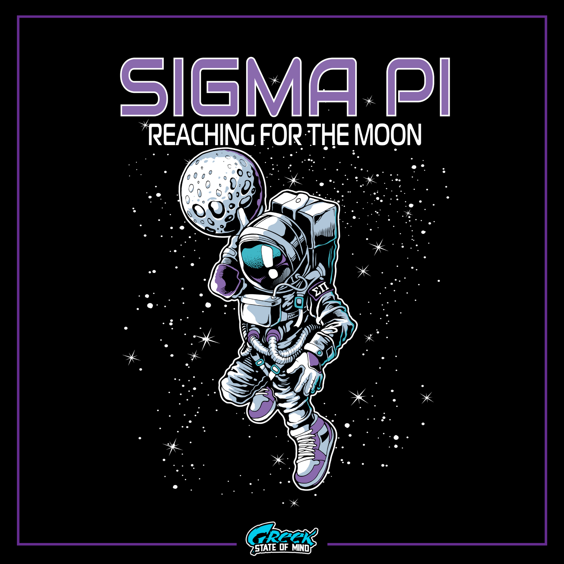 Sigma Pi Graphic Hoodie | Space Baller | Sigma Pi Apparel and Merchandise design