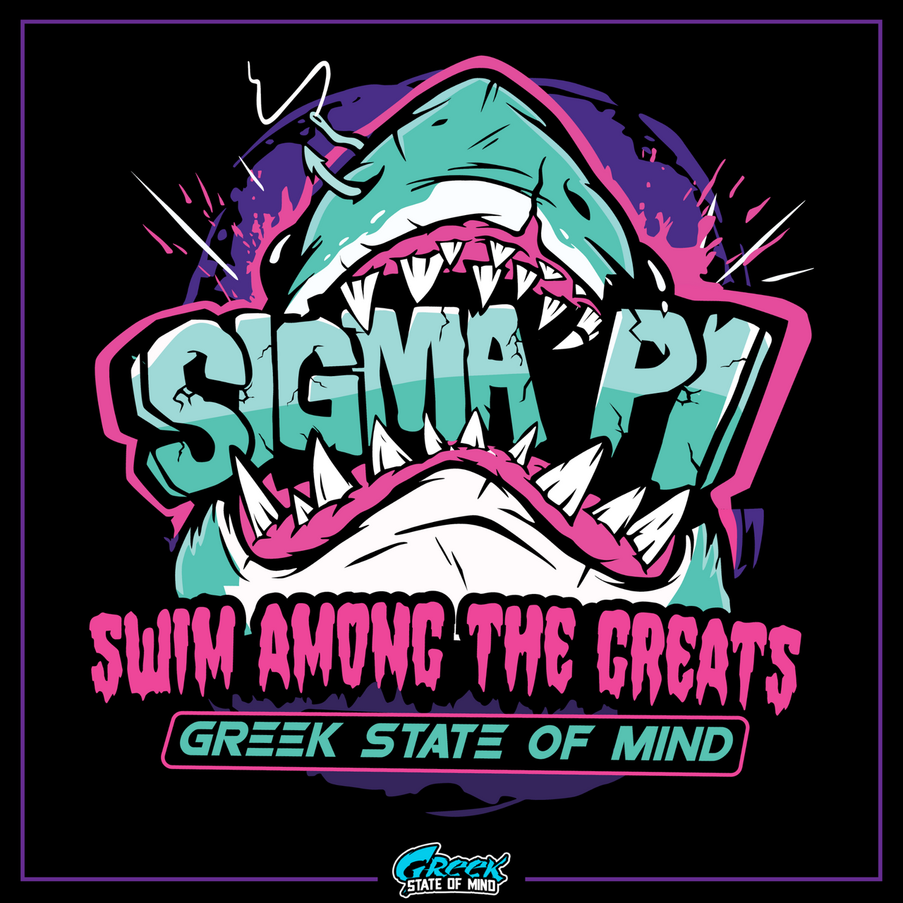 Sigma Pi Graphic Long Sleeve | The Deep End | Sigma Pi Apparel and Merchandise design 