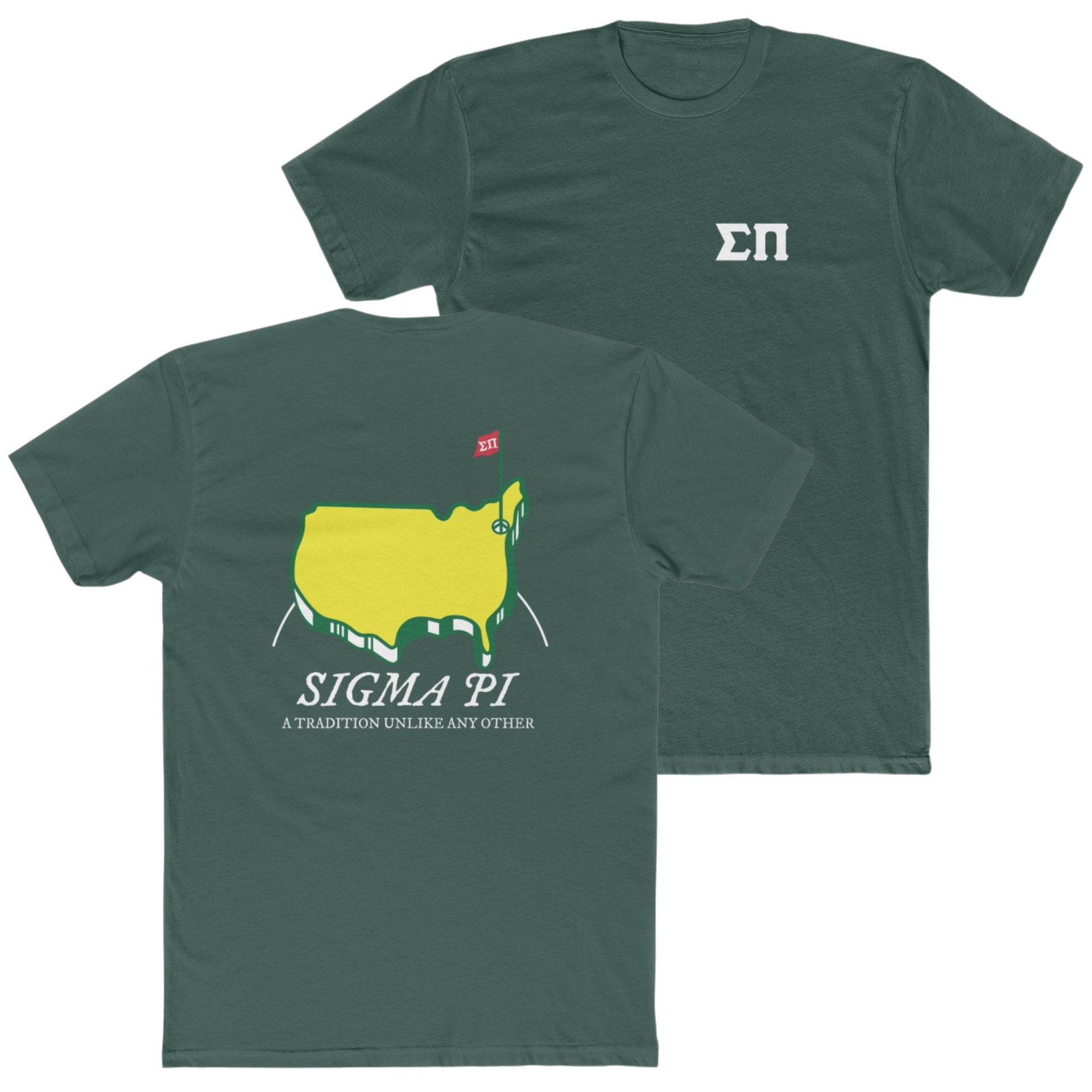 Green Sigma Pi Graphic T-Shirt | The Masters | Sigma Pi Apparel and Merchandise