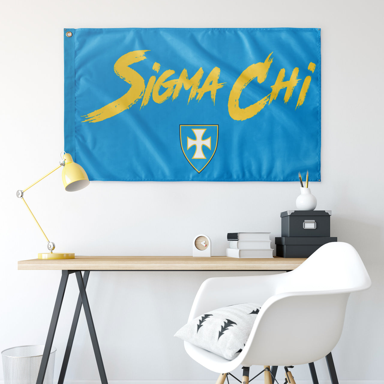 Sigma Chi Fighter Flag | Blue and Gold