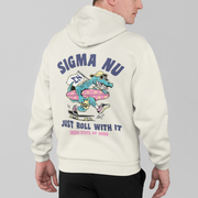 Sigma Nu Graphic Hoodie | Alligator Skater | Sigma Nu Clothing, Apparel and Merchandise back model 