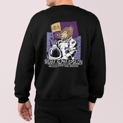 Sigma Alpha Epsilon Graphic Crewneck Sweatshirt | Space Lion | Sigma Alpha Epsilon Clothing and Merchandise back model 