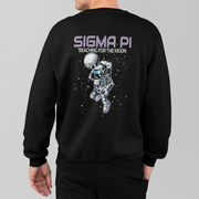  Sigma Pi Graphic Crewneck Sweatshirt | Space Baller | Sigma Pi Apparel and Merchandise model 