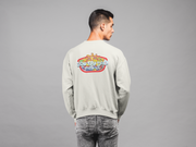 white Sigma Alpha Epsilon Graphic Crewneck Sweatshirt | Summer Sol | Sigma Alpha Epsilon Clothing and Merchandise model 