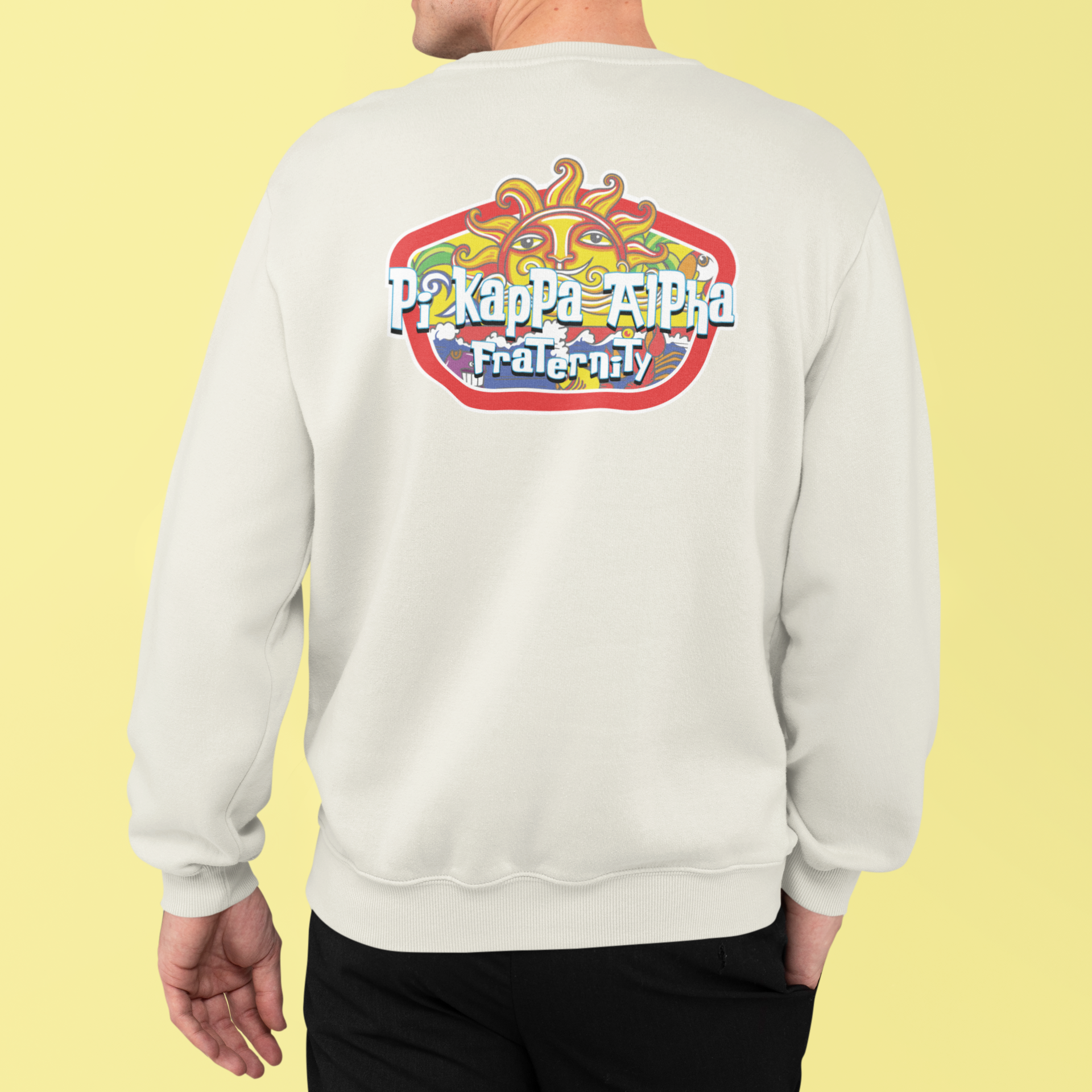 Pi Kappa Alpha Graphic Crewneck Sweatshirt | Summer Sol | Pi kappa alpha fraternity shirt model 