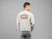 White Sigma Pi Graphic Crewneck Sweatshirt | Summer Sol | Sigma Pi Apparel and Merchandise model