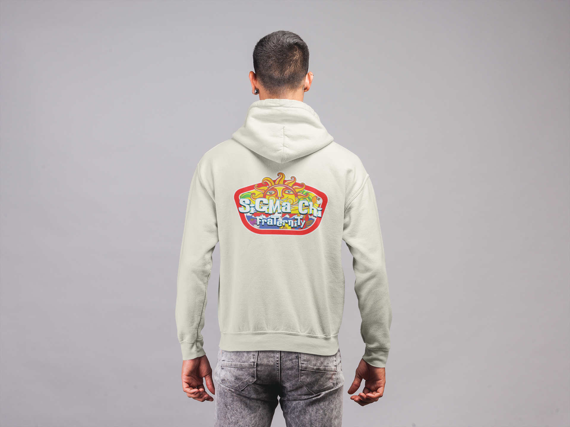 Sigma Chi Graphic Hoodie | Summer Sol | Sigma Chi Fraternity Merch House model 
