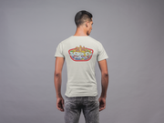 White Sigma Chi Graphic T-Shirt | Summer Sol | Sigma Chi Fraternity Merch House model 