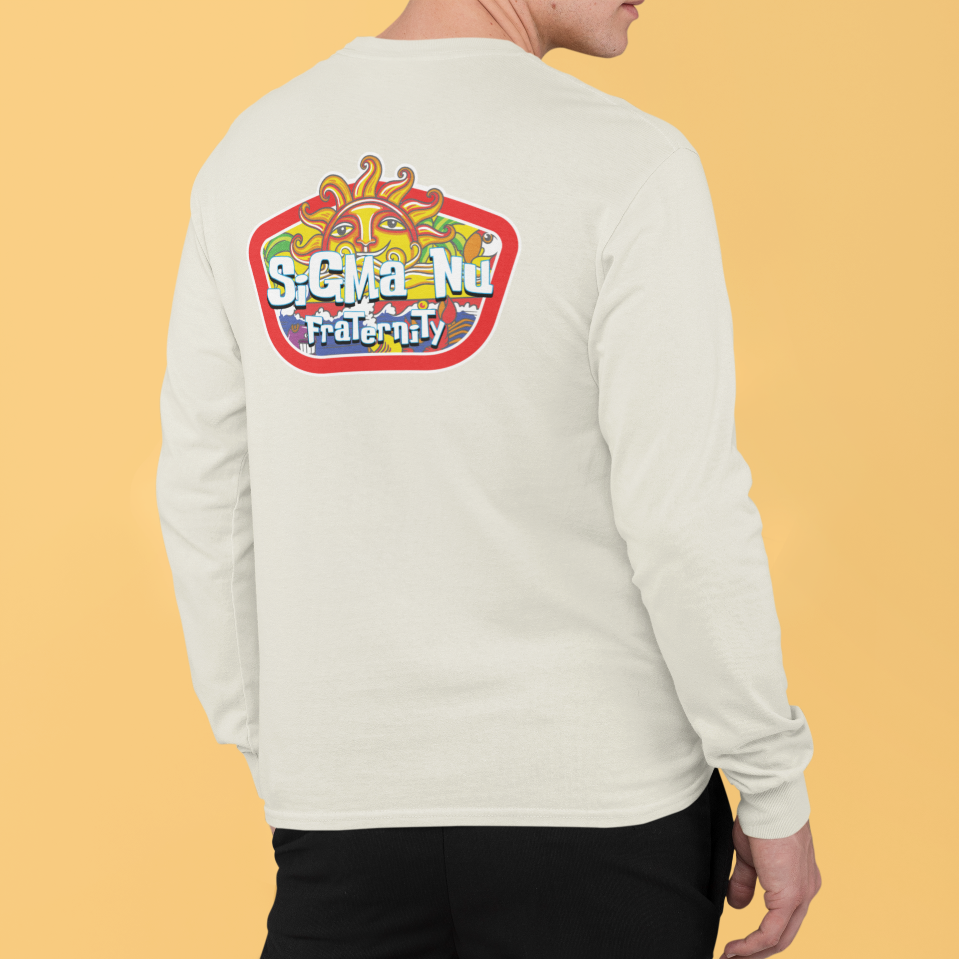 Sigma Nu Graphic Long Sleeve | Summer Sol | Sigma Nu Clothing, Apparel and Merchandise model