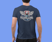 Navy Pi Kappa Alpha Graphic T-Shirt | The Fraternal Order | Pi kappa alpha fraternity shirt model 