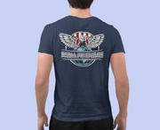 Navy Sigma Phi Epsilon Graphic T-Shirt | The Fraternal Order | SigEp Fraternity Clothes and Merchandise model 