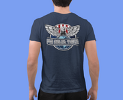 navy Phi Delta Theta Graphic T-Shirt | The Fraternal Order | phi delta theta fraternity greek apparel model 