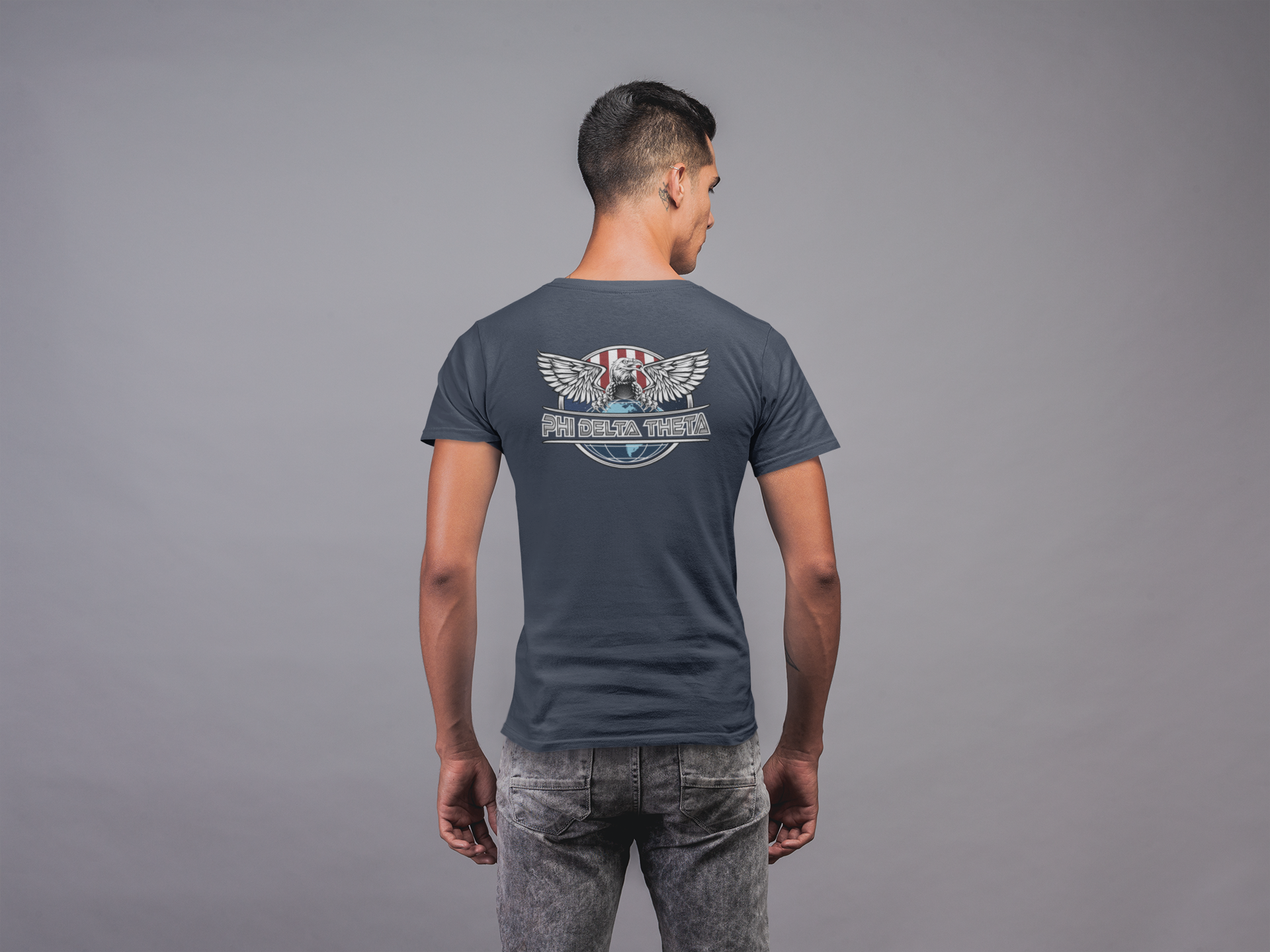 Phi Delta Theta Graphic T-Shirt | The Fraternal Order | phi delta theta fraternity greek apparel model 