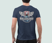 Navy Sigma Alpha Epsilon Graphic T-Shirt | The Fraternal Order | Sigma Alpha Epsilon Clothing and Merchandise back model 