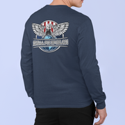 Navy Sigma Phi Epsilon Graphic Long Sleeve | The Fraternal Order | SigEp Fraternity Clothes and Merchandise model 