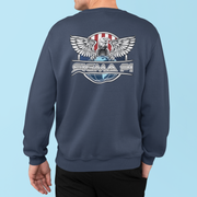 Sigma Pi Graphic Crewneck Sweatshirt | The Fraternal Order | Sigma Pi Apparel and Merchandise  model 
