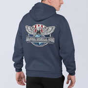 navy Alpha Sigma Phi Graphic Hoodie | The Fraternal Order | Alpha Sigma Phi Fraternity Clothes model 