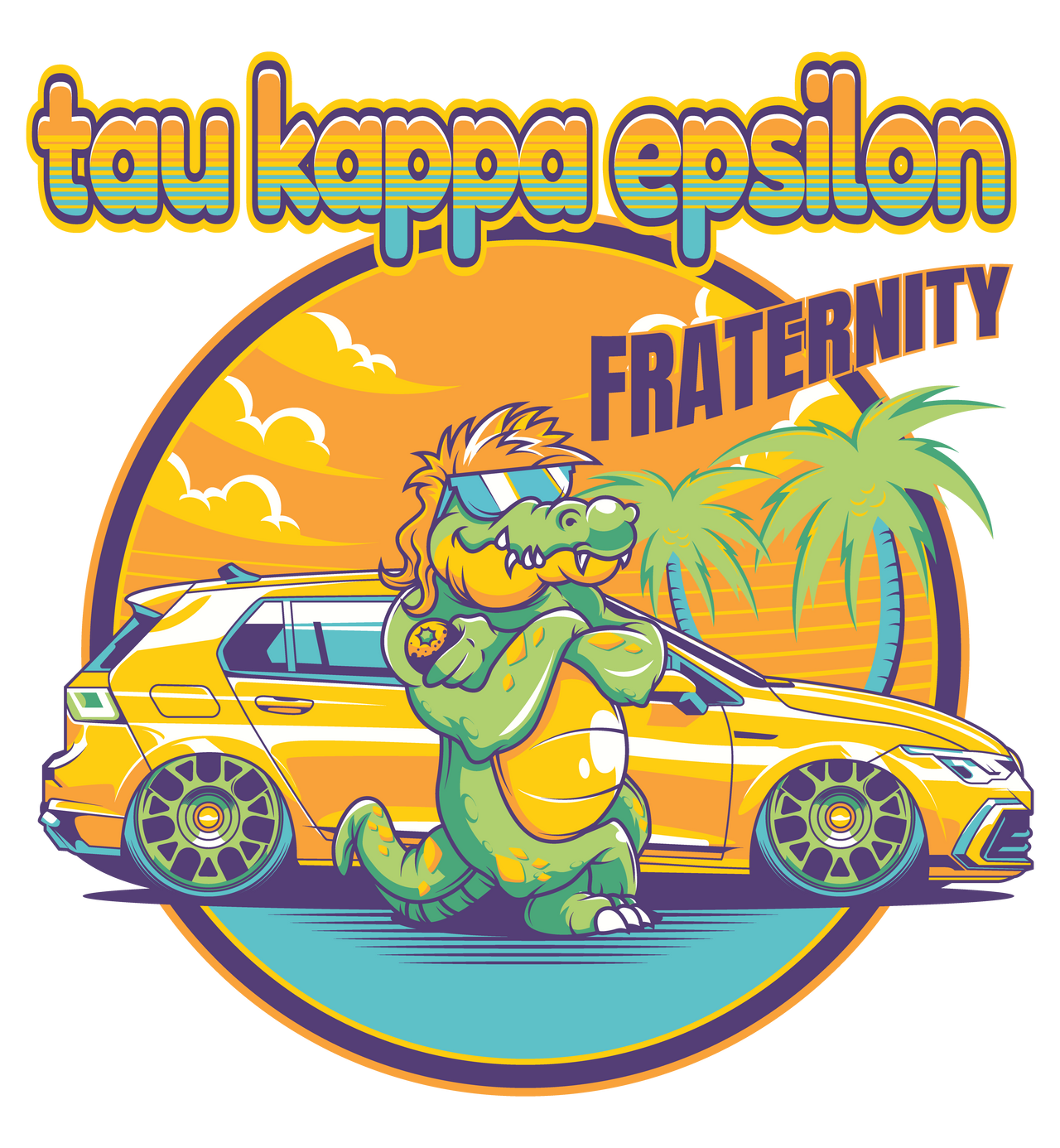Tau Kappa Epsilon Graphic Crewneck Sweatshirt | Cool Croc | TKE Clothing and Merchandise design 
