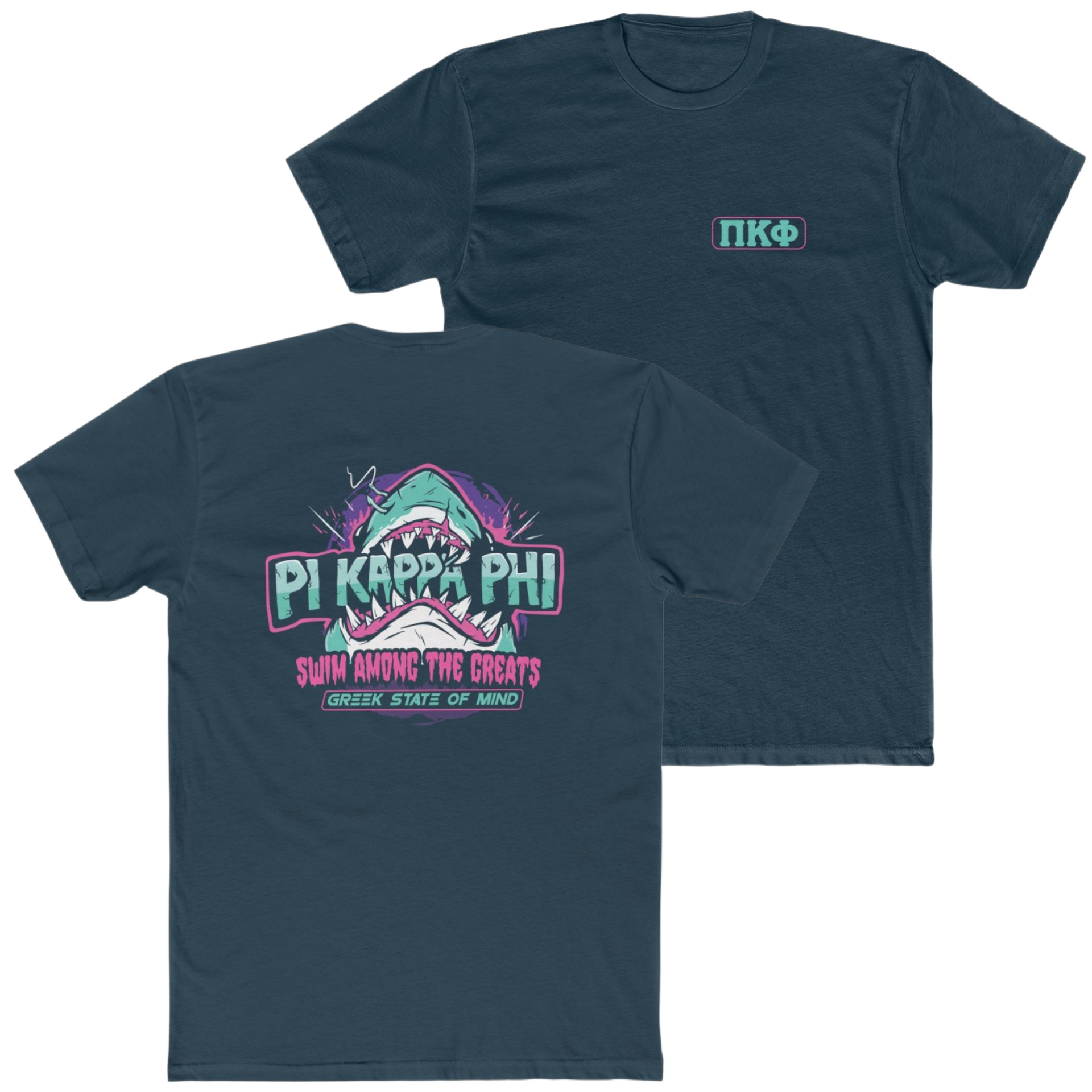Navy Pi Kappa Phi Graphic T-Shirt | The Deep End | Pi Kappa Phi Apparel and Merchandise