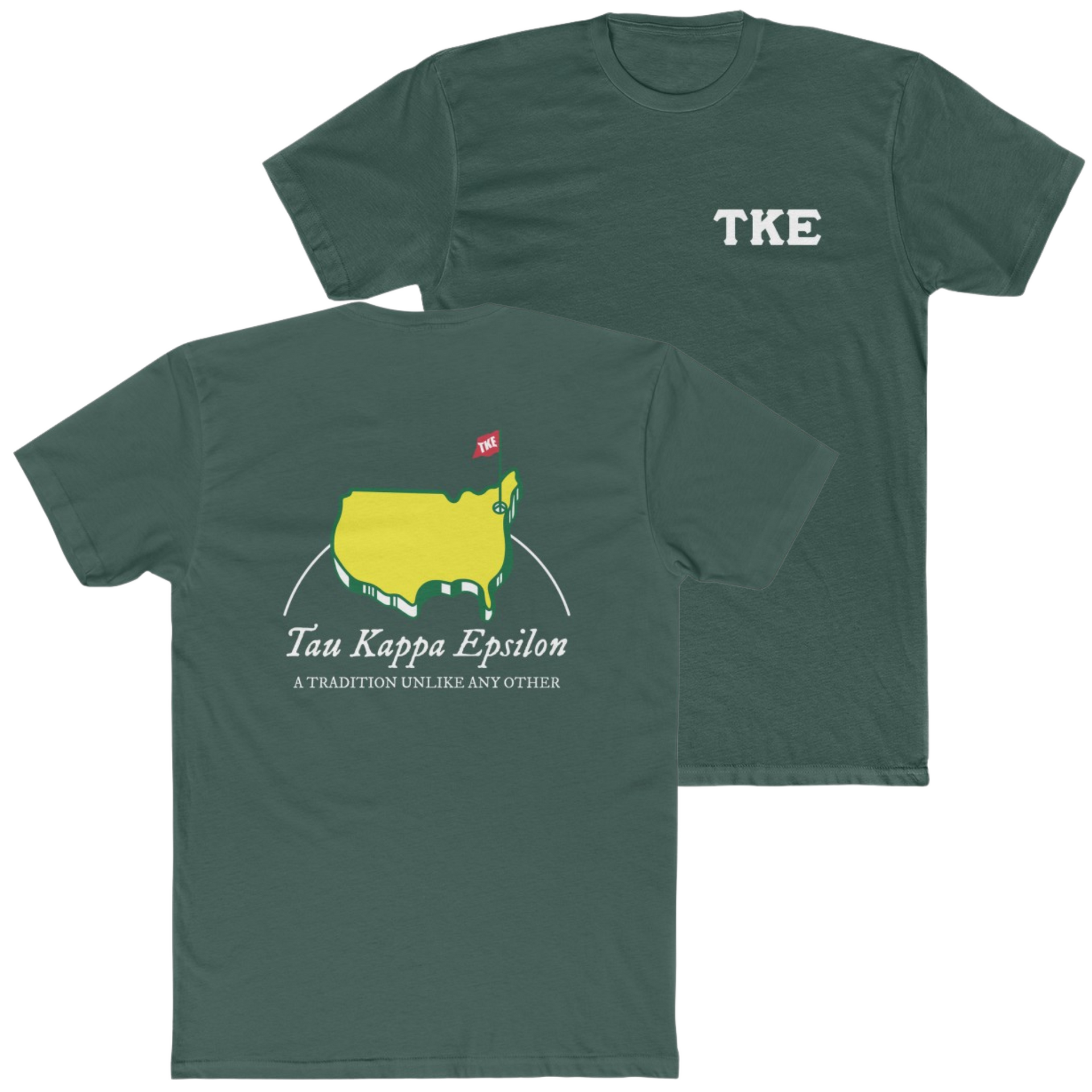 Green Tau Kappa Epsilon Graphic T-Shirt | The Masters | TKE Clothing and Merchandise 