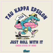 Tau Kappa Epsilon Graphic Long Sleeve | Alligator Skater | TKE Clothing and Merchandise design
