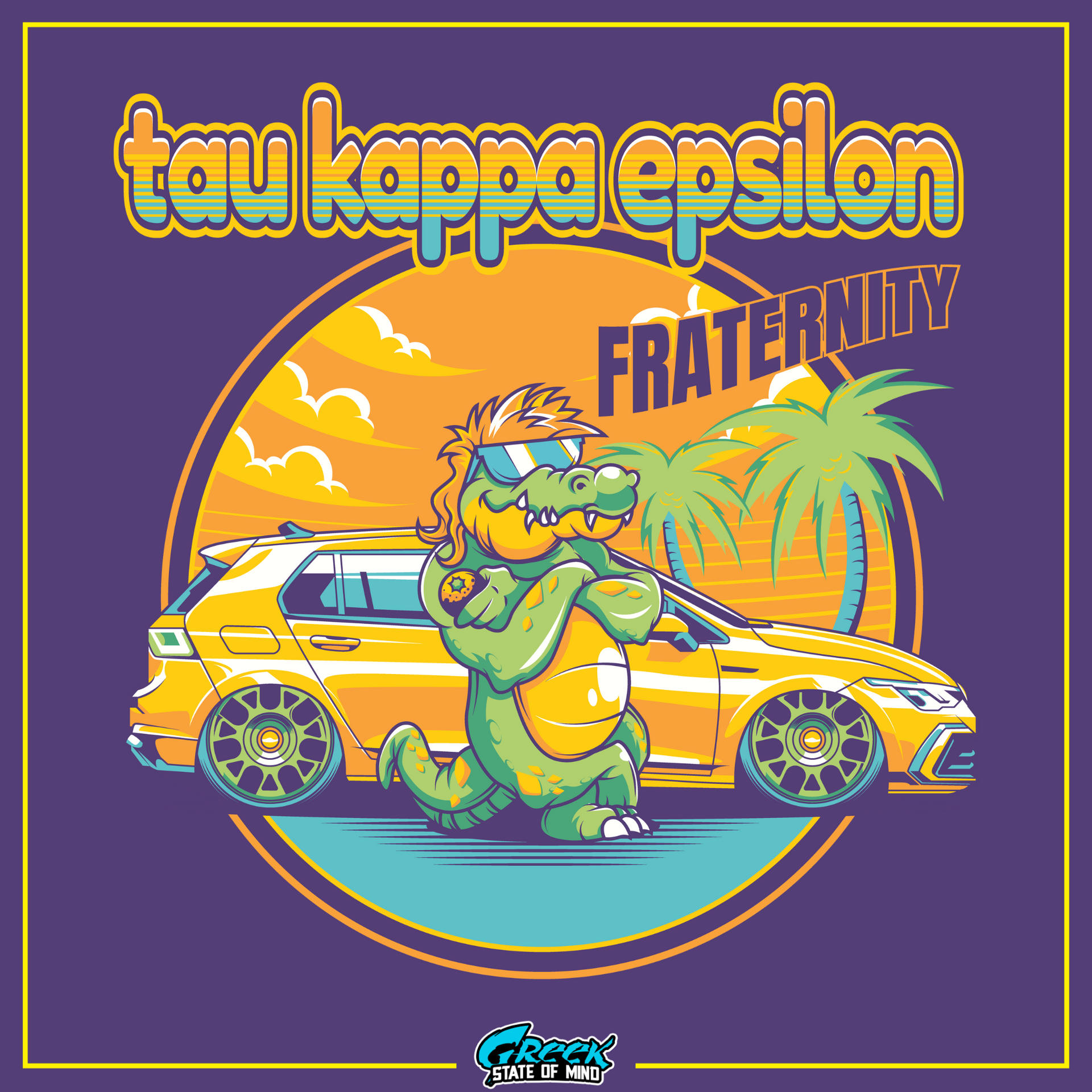Tau Kappa Epsilon Graphic T-Shirt | Cool Croc | TKE Clothing and Merchandise design