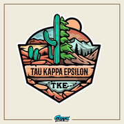 Tau Kappa Epsilon Graphic Crewneck Sweatshirt | Desert Mountains | TKE Clothing and Merchandise design 