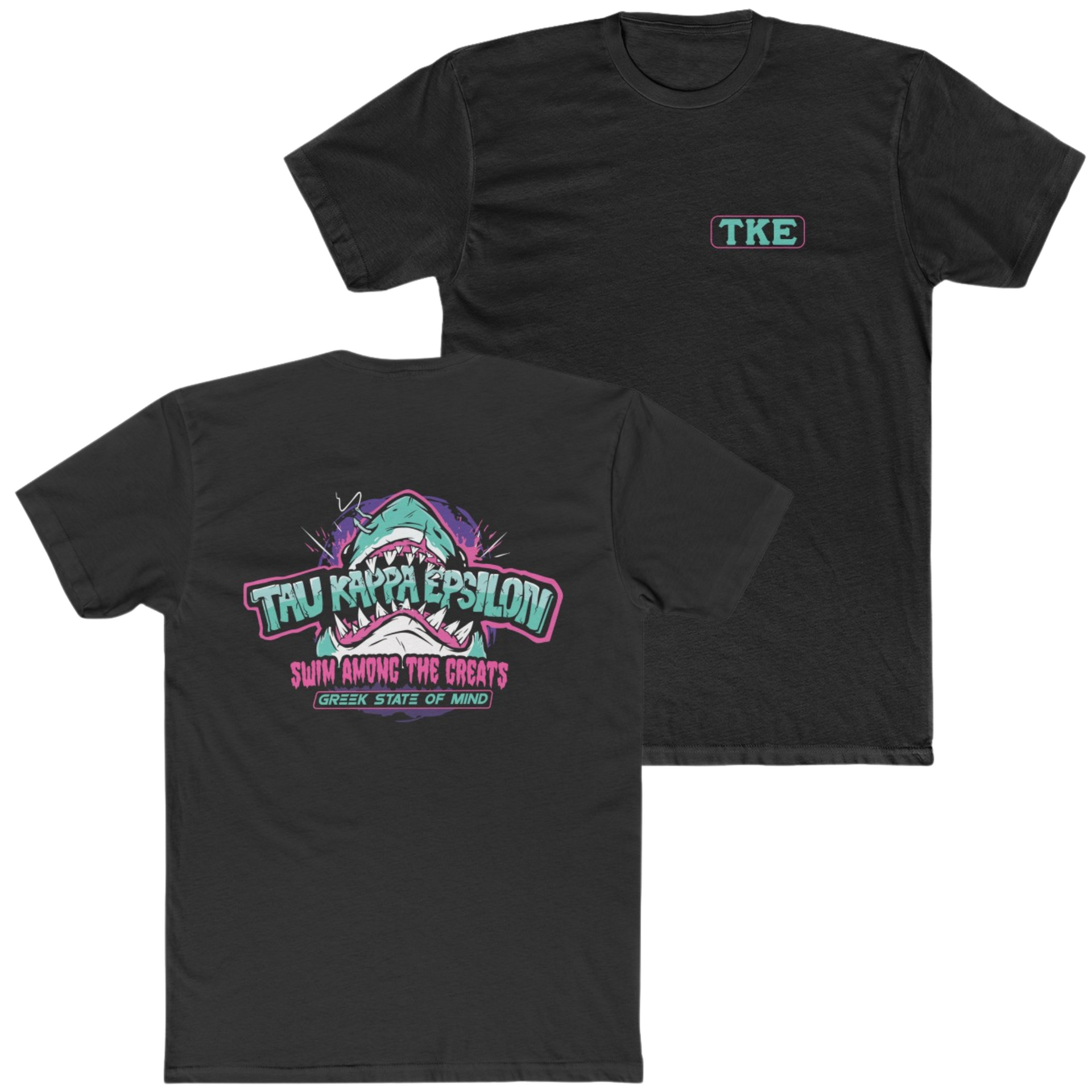 Black Tau Kappa Epsilon Graphic T-Shirt | The Deep End | Tau Kappa Epsilon Fraternity 