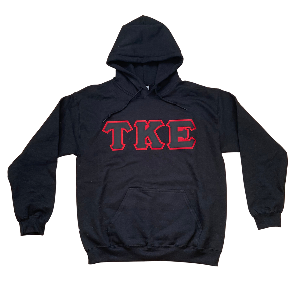 Tau Kappa Epsilon Greek Letter Block Hoodie - Red