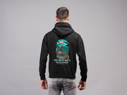 black Phi Delta Theta Graphic Hoodie | Welcome to Paradise | phi delta theta fraternity greek apparel model 