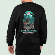 Alpha Tau Omega Graphic Crewneck Sweatshirt | Welcome to Paradise | Alpha Tau Omega Apparel model 