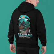 Black Pi Kappa Phi Graphic Hoodie | Welcome to Paradise | Pi Kappa Phi Apparel and Merchandise model 