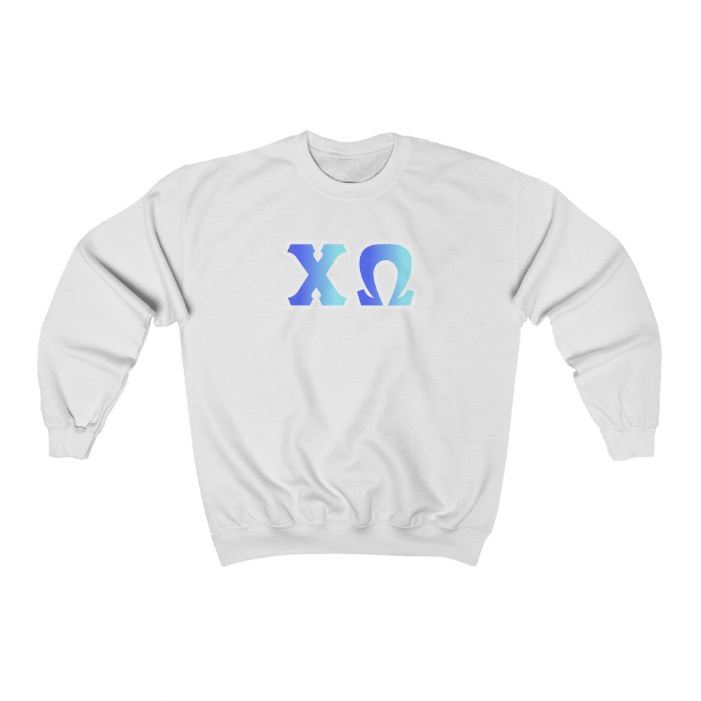 Chi Omega Printed Letters | Oceans Crewneck