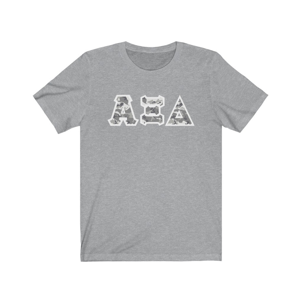 AXiD Printed Letters | Winter Camo T-Shirt