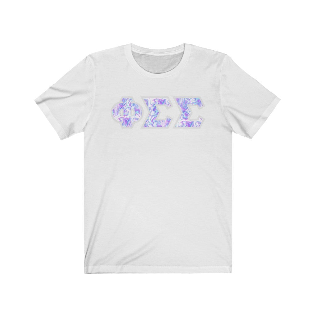 Phi Sig Printed Letters | Cotton Candy Tie-Dye T-Shirt